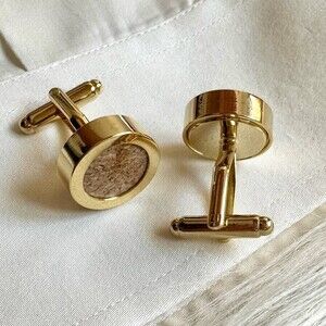 Gold Cork Cufflinks Wine Connoisseur Sommolier Winery Vineyard Wedding Groomsmen